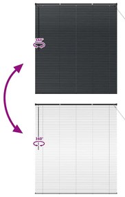 Persiana de Janela com cortinas Outros Manual Preto 160 x 175 cm Alumí