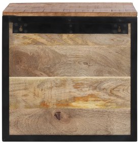 Mesa de cabeceira 40x35x40 cm madeira de mangueira maciça