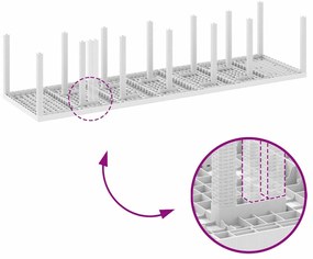 Conjunto de Jantar de Jardim 15 pcs Branco Largo
