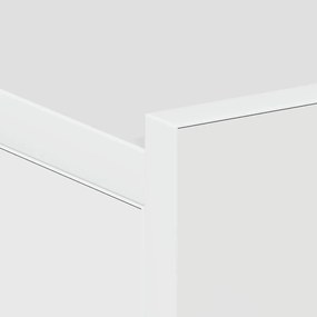 Mesa de cabeceira suspensa derivados madeira branco brilhante
