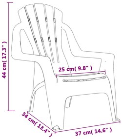 Cadeiras de jardim infantis 2 pcs PP aspeto de madeira rosa