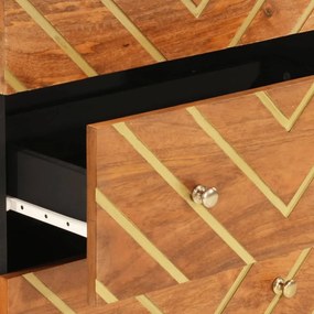 Móvel de apoio 60x33,5x75 cm mangueira maciça castanho e preto
