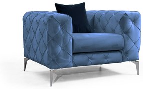 Poltrona "Azul LUX" – 108x90x73 cm – Cor Azul - Design Moderno