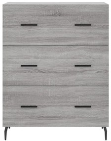 Aparador 69,5x34x90 cm derivados de madeira cinzento sonoma