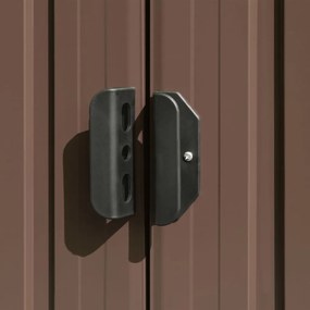 Abrigo de jardim 257x779x181 cm aço galvanizado castanho