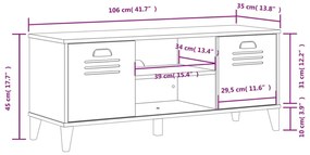 Sapateira VIKEN 106x35x45 cm derivados de madeira branco