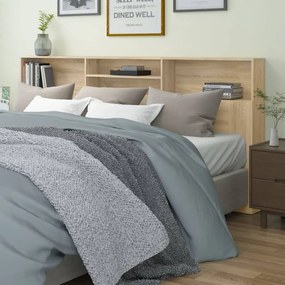 vidaXL Armário de cabeceira 220x19x103,5 cm cor carvalho sonoma