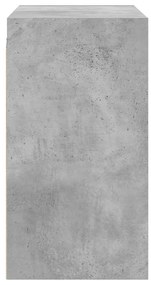 Armário de parede c/ portas de vidro 68x37x68,5cm cinza cimento