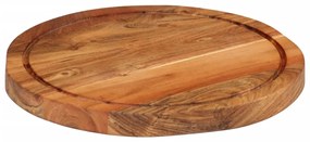 Tábua de cortar Ø30x2,5 cm madeira de acácia maciça
