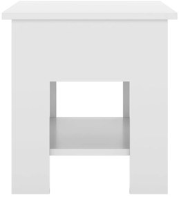 Mesa de centro 40x40x42cm derivados de madeira branco brilhante