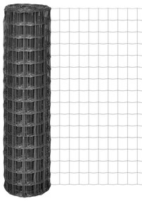 vidaXL Cerca 10x1,5 m aço cinzento