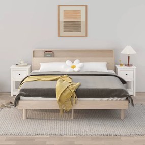 vidaXL Mesas de cabeceira 2 pcs 40x35x61,5 cm pinho maciço branco