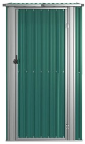 Abrigo de jardim 118,5x97x209,5 cm aço galvanizado verde