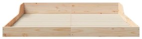 Estrutura da Cama Castanho 140 x 210 cm Madeira de pinho maciça