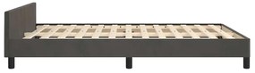 Estrutura de cama sem colchão 140x200 cm veludo cinzento-escuro