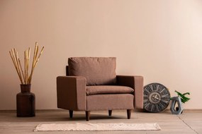 Poltrona Pafu Lungo — Castanho - 105x52x75 cm - Design Moderno