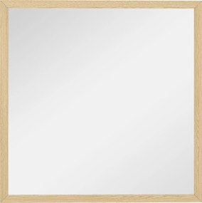 HOMCOM Espelho de parede quadrado 50 x 50 cm, moldura em madeira natural, ideal para casa de banho, sala ou quarto | Aosom Portugal