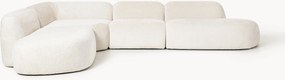 Sofá de canto modular XL em teddy-bouclé Wolke (4 lugares)