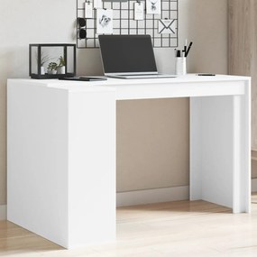 vidaXL Secretária 123,5x73,5x75 cm derivados de madeira branco