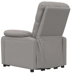 Poltrona de massagens elétrica reclinável tecido cinza-acast.