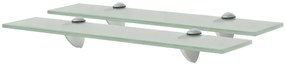 Prateleiras flutuantes 2 pcs vidro 50x10 cm 8 mm