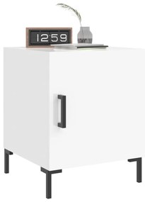 Mesa de cabeceira 40x40x50cm derivados madeira branco brilhante