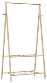 Roupeiro com prateleiras 96x45,5x150,5 cm bambu