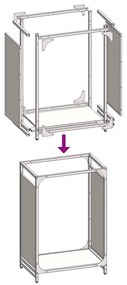 Suporte para lenha 44x28x65 cm aço laminado a frio antracite