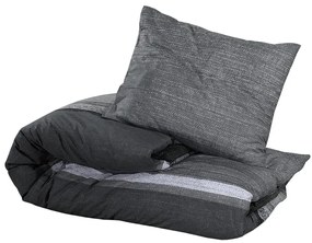 Conjunto de capa de edredão 200x200 cm algodão cinza-escuro