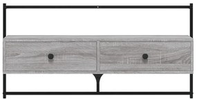 Móvel TV de parede 100,5x30x51cm deriv. madeira cinzento sonoma