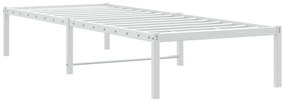 Estrutura de cama 80x200 cm metal branco