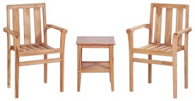 3 pcs conjunto de bistrô teca maciça