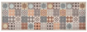 Tapete de cozinha lavável com design mosaico colorido 60x300 cm