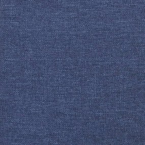 Cama com molas/colchão 80x200 cm tecido azul