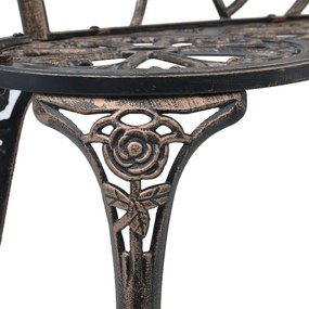 Banco bistrô 100 cm alumínio fundido bronze
