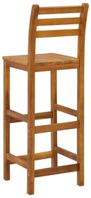 Bancos de bar 4 pcs madeira de acácia maciça