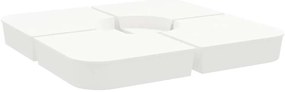 4 pcs conj. base para guarda-sol de suporte cruzado 100 kg PP