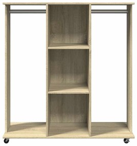 Roupeiro c/ rodas 102x38x110 cm deriv. madeira carvalho sonoma