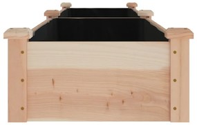 Canteiro elevado c/ forro 240x45x25 cm madeira de abeto maciça