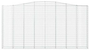 Cestos gabião arqueados 3pcs 400x30x200/220cm ferro galvanizado