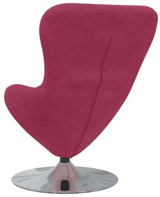 Cadeira Egg de Veludo Vermelho Vinho da