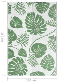 Tapete de exterior 120x180 cm ARAKIL PP verde
