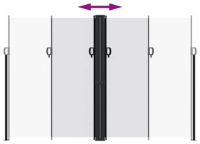 Toldo lateral retrátil 220x600 cm branco