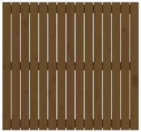 Cabeceira de parede 95,5x3x90 cm pinho maciço castanho-mel