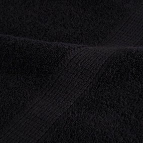 Toalhas de hóspedes 50 pcs Preto 30 x 50 cm Algodão