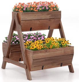 Canteiro elevado com treliça - Natural