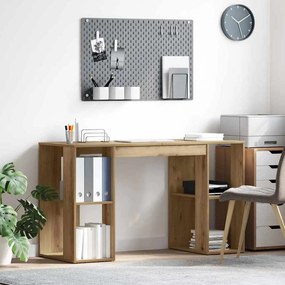 vidaXL Mesa com Armazenamento carvalho artisiano 130 x 50,5 x 75 cm