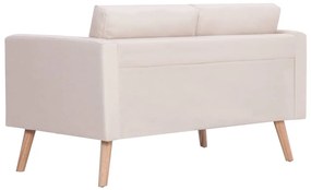2 pcs conjunto de sofás tecido cor creme