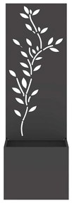 Vaso de Jardim com Painel Decorativo Preto 50 x 140 cm