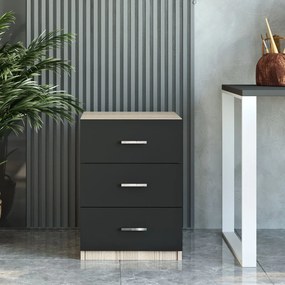 Gaveta VO3 – Carvalho/Preto – 44,5x61,8x46,6 cm
